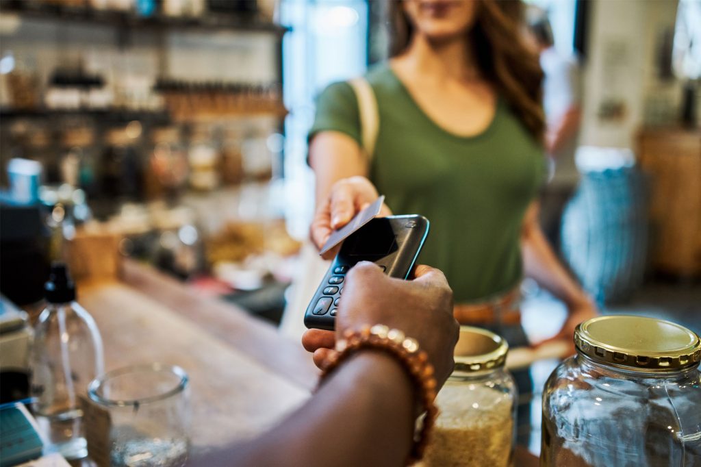 Consumer purchasing at a store