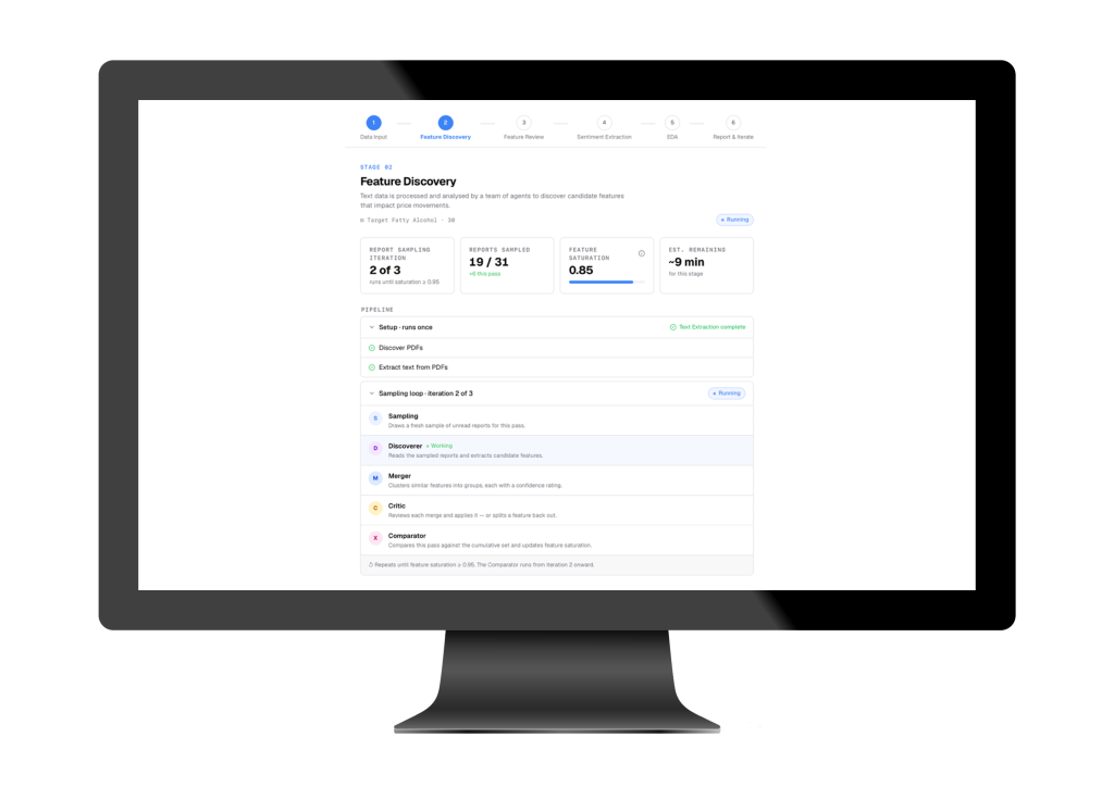 Automated Feature Extraction Module Screen