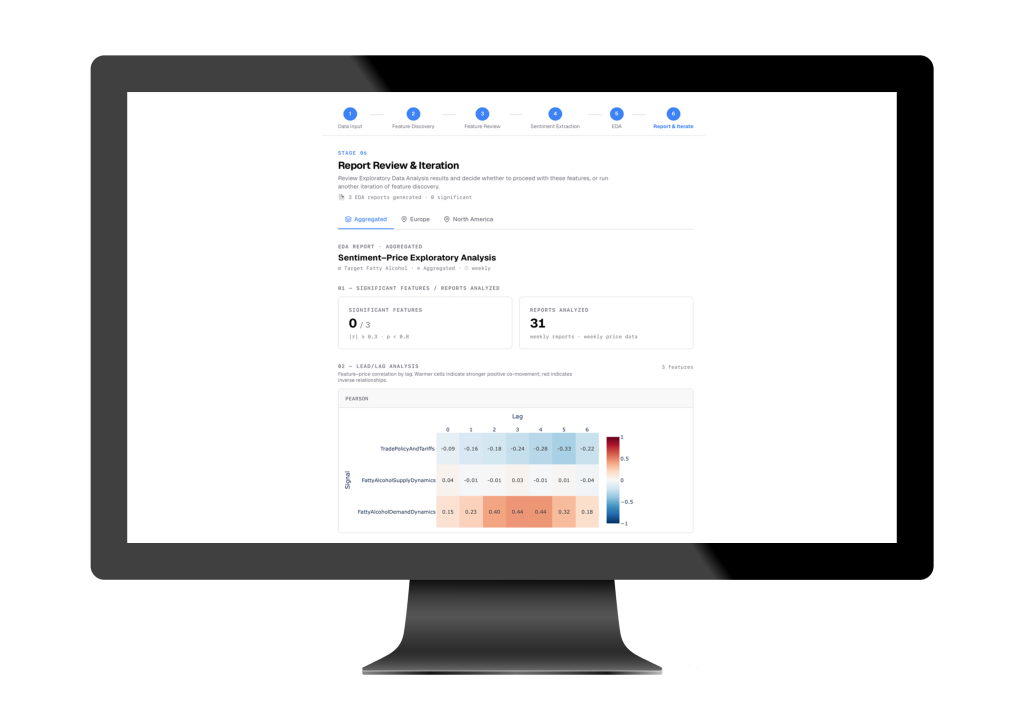 Automated Feature Extraction Module Screen